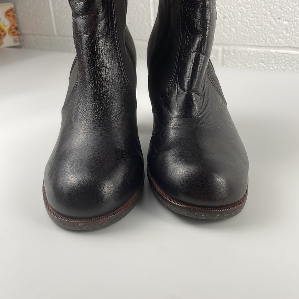 Naya | 3.5” heel Lightning Blue Grey Leather Bootie Edgy Punk Goth Romantic 10.5 - Picture 2 of 14